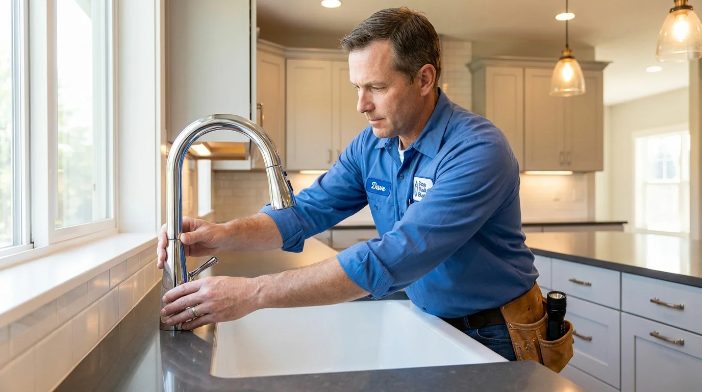 Kitchen faucet installation by Johns Plumbing LLC in Lewiston
